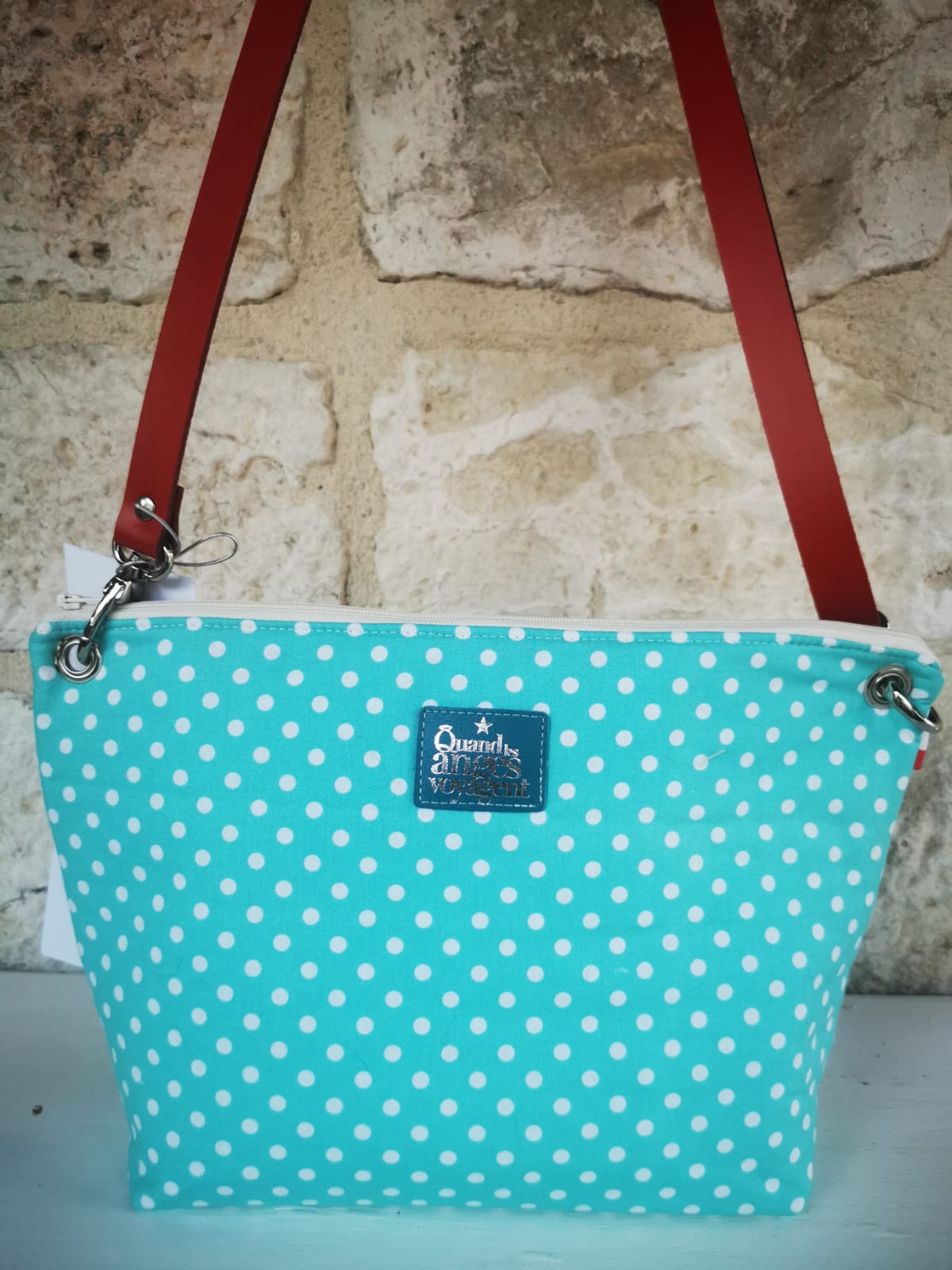 Sac bandoulière en velours et coton – Image 6