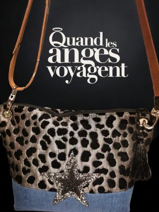 Sac bandoulière jean & jacquard