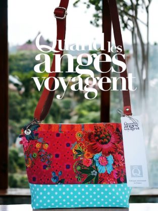 Sac bandoulière en velours et coton